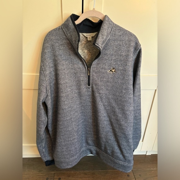 Ashworth Sweater Mens Quarter Zip Sweater casual Outdoor size large in blue - Picture 1 of 5